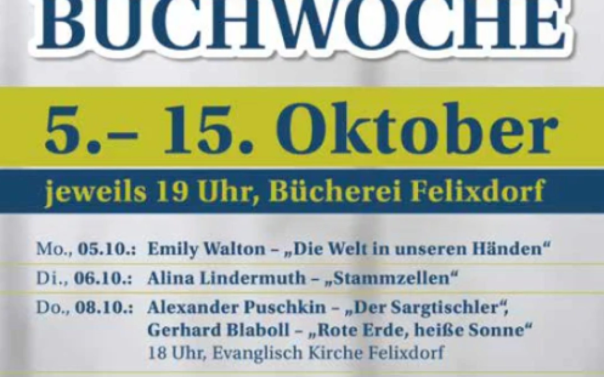 Flyer Buchwoche